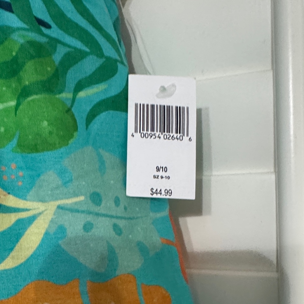 Disney Teal Tropical Moana Girls Sundress - Picture 2 of 3